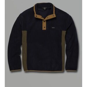 Volcom Navy Olive Green Fleece Snap Neck Pullover Sweatshirt Patagonia‎ inspired